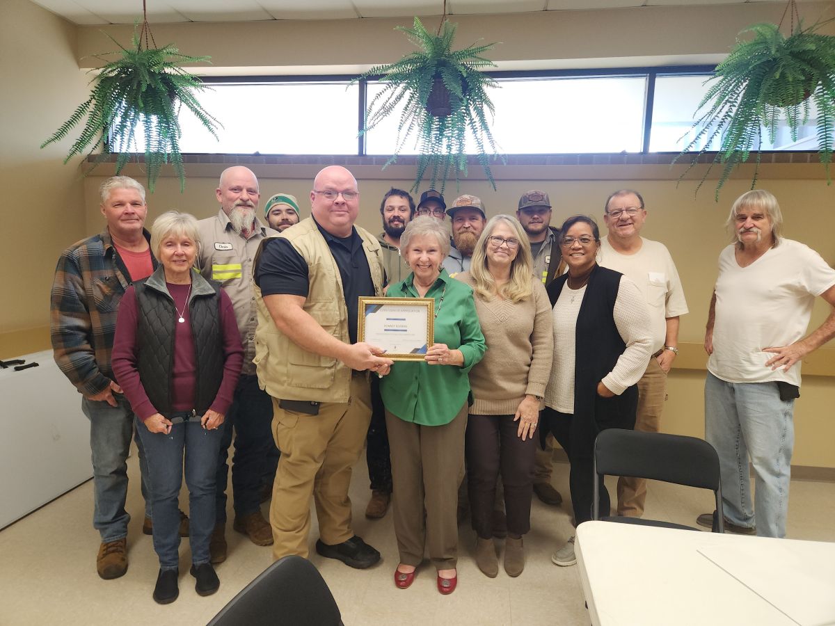 Board and Staff with Mrs. Gayle Robbins